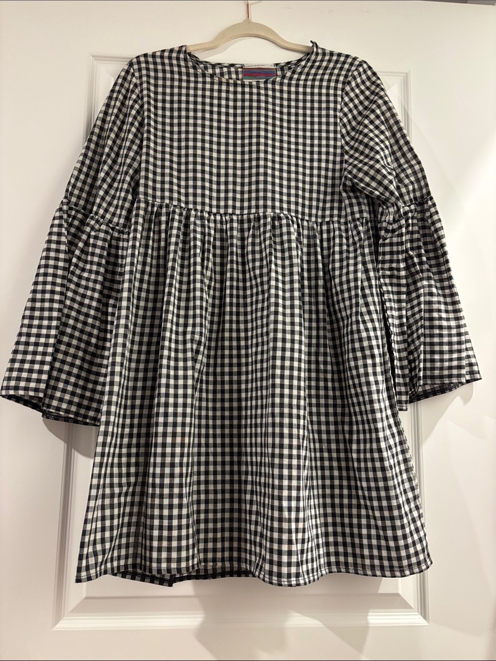 Urban Renewal Black and White Gingham Babydoll Dress